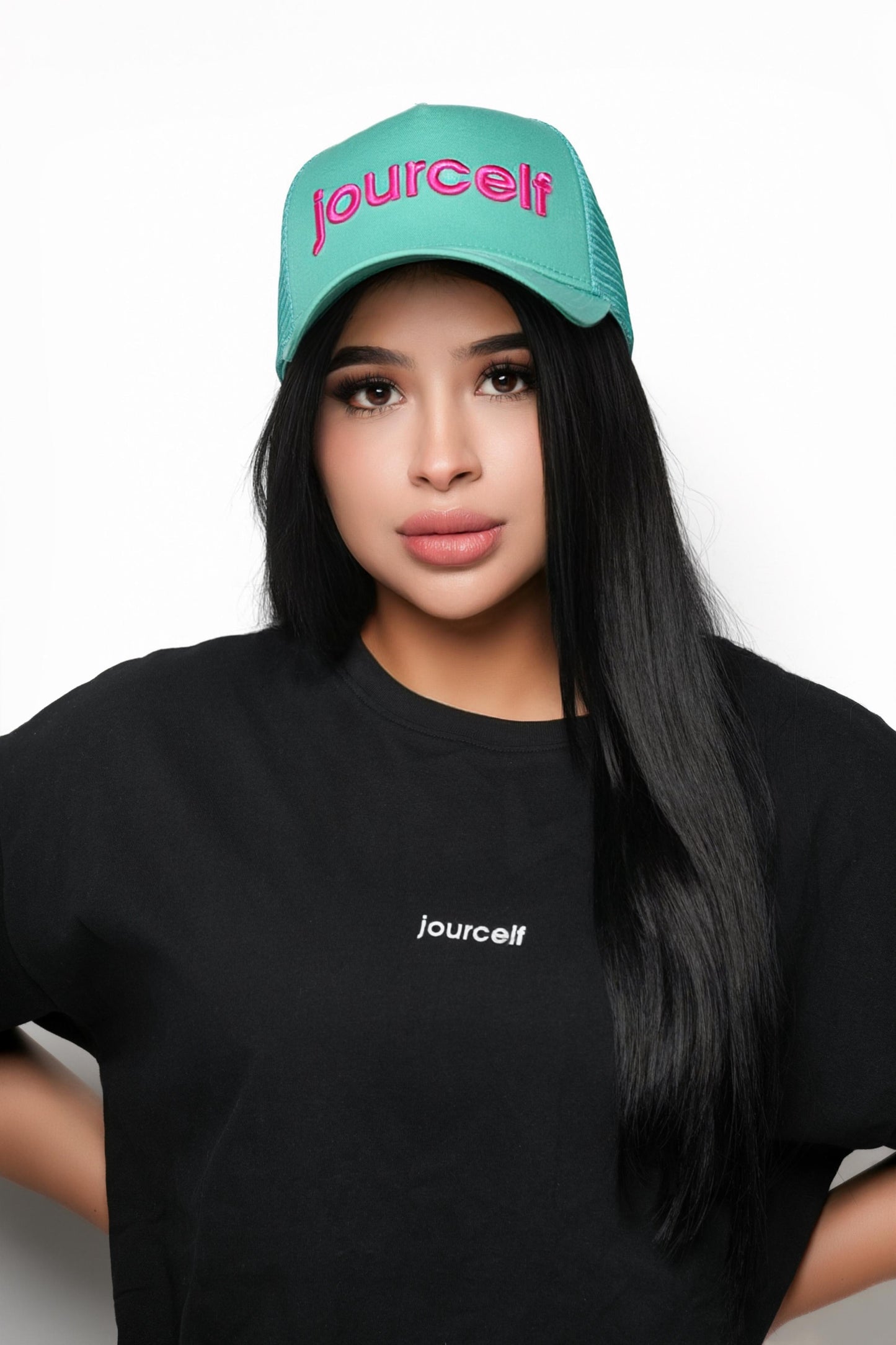 Embrace Trucker Hat - Mint/Pink