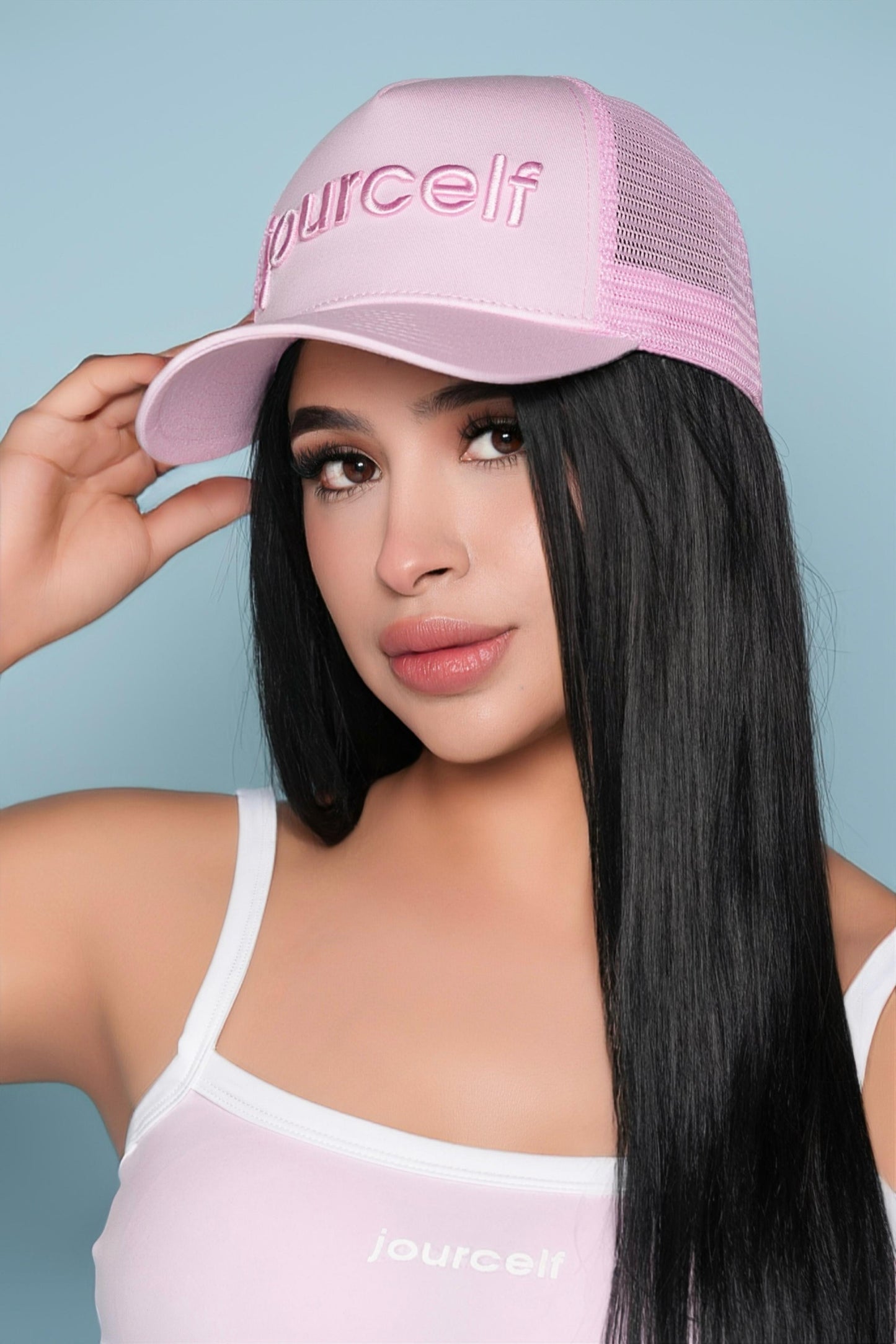 Embrace Trucker Hat - Pastel Pink